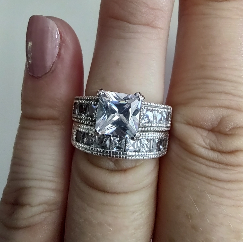 925 Sterling Silver wedding set